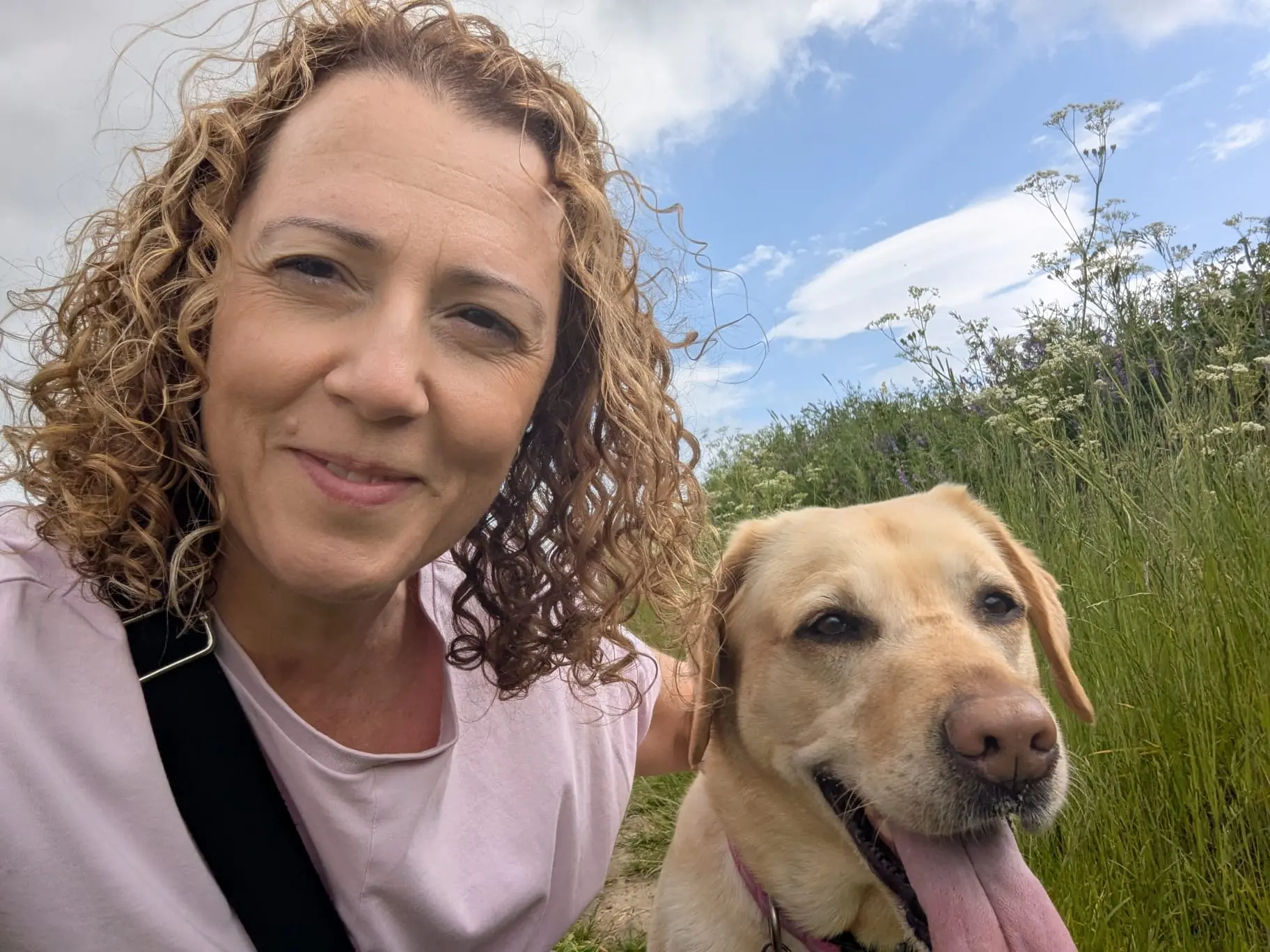 Helen Bell with her dog